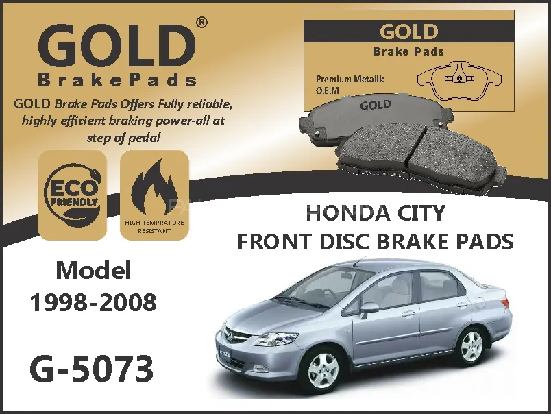 Honda City Front Premium Disc Brake Pads G-5073 Image-1