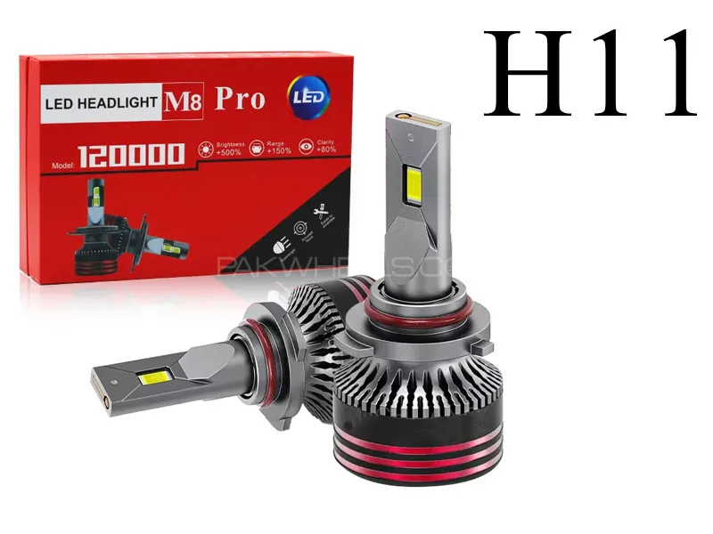 M8 Pro Max H11 120W 6000k 12v 24v Truck Automotive CSP Canbus Car Led Headlight Bulb Image-1