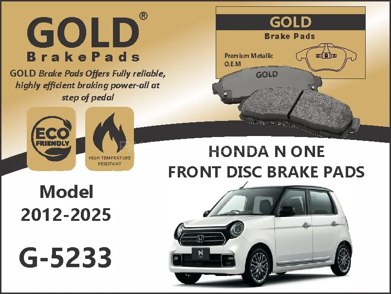 Honda N One Front Premium DIsc Brake Pads G-5233 Image-1