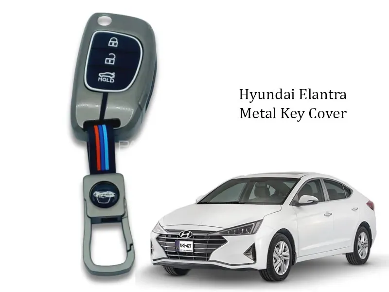 Hyundai Elantra Premium Metal Car Key Cover Luxury Zinc Alloy Car Key Case Image-1