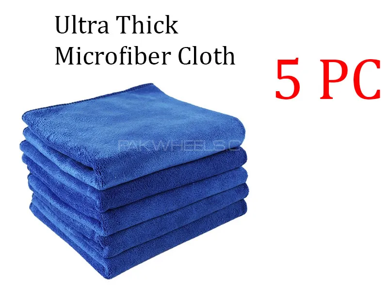 Pack of 5 Ultra-Soft Microfiber Cleaning Cloth Image-1