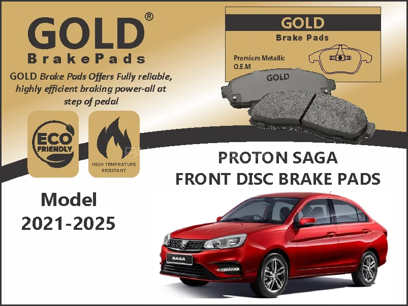 Proton Saga Front Premium Disc Brake Pads  Image-1