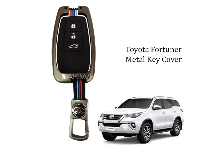 Toyota Fortuner Premium Metal Car Key Cover Luxury Zinc Alloy Car Key Case Image-1