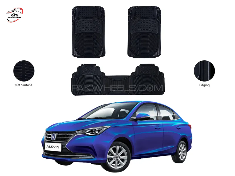 3PCS PVC Rubber Car Floor Mat Set – For Changan Alsvin 2021-2024 Image-1