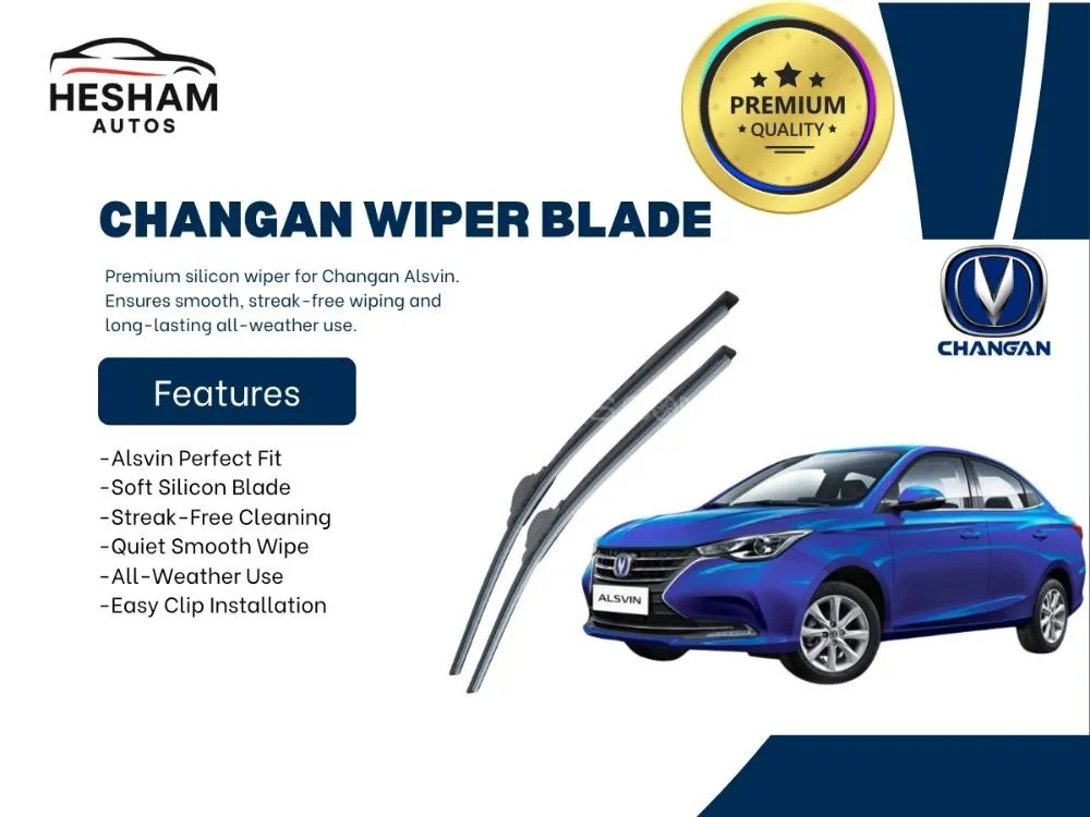 Soft Silicon Wiper Blade for Changan Alsvin (2021–2024) – Quiet & All-Weather Performance Image-1