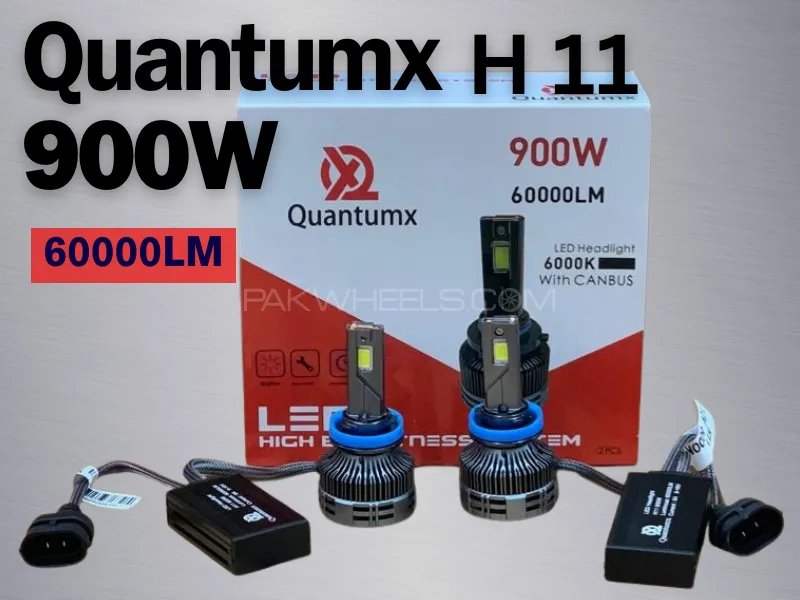 Quantumx | LED Headlight 60000 | Luminous 6000K H11 | Head lamp 900W | 2Pcs. Image-1