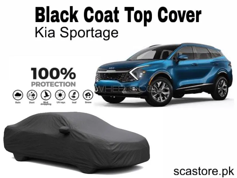 Kia Sportage Black Car Top Cover For Full Body Protection Image-1