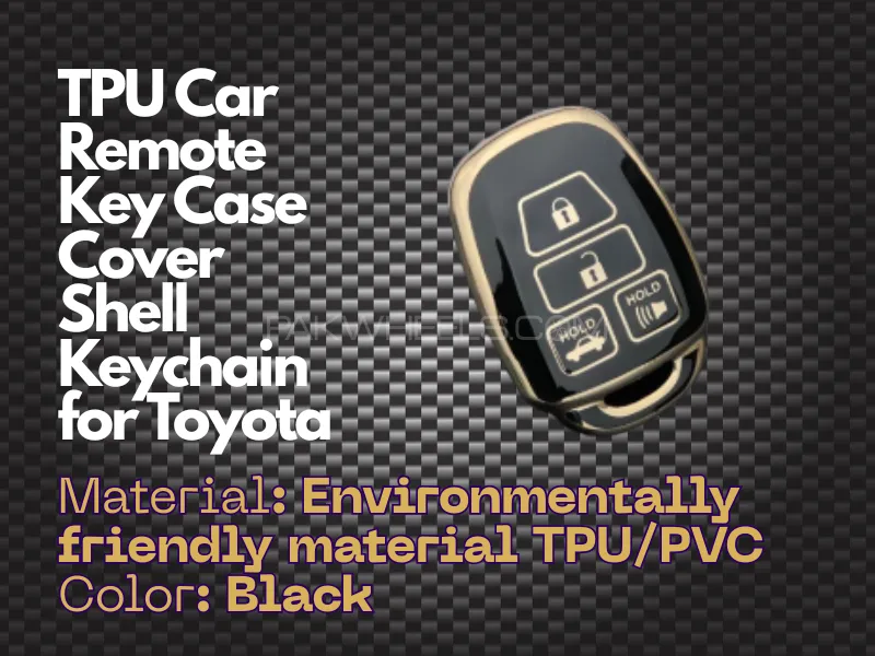 TPU Car | Remote Key Case Cover | Shell | Keychain for | Toyota Image-1