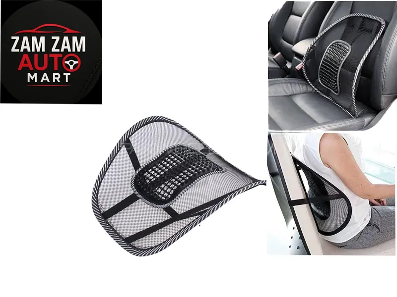 Compatible Car Backrest Cushion Support black color one piece Image-1