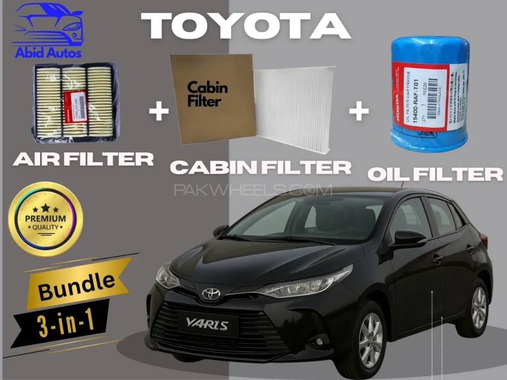 Toyota Yaris 2020–2023 | Maintenance Filter Pack – 3-in-1 | Cabin, Air & Oil Filters Image-1