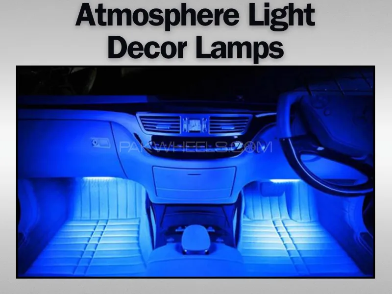 Car Interior Atmosphere Light | Decor Lamp | Remote Control | With Music Sensor Image-1
