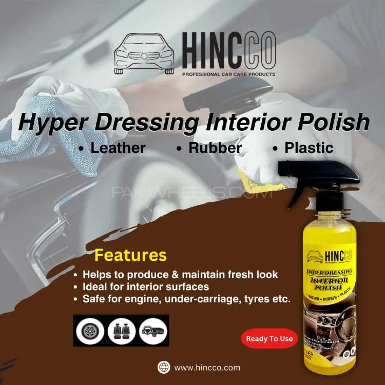Car Interior Polish - Dashboard Polish - Car Engine Polish - Car Shine - 375ml - Hincco Image-1
