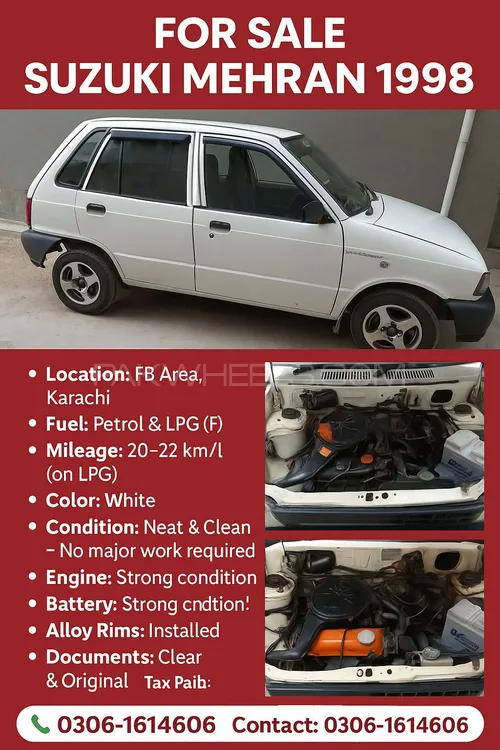 سوزوکی مہران 1998 for Sale in کراچی Image-1