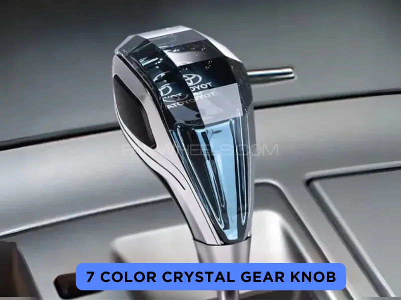 Toyota Car | Crystal Gear Shift Knob | 7 Color Touch LED | Gear Lever Head  Image-1