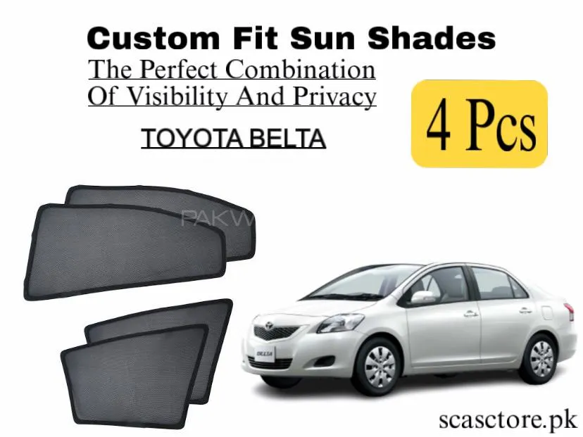 Toyota Belta Sun Shades for Heat and UV Protection Image-1