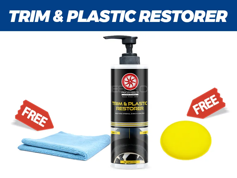 PakWheels Car Care – Trim & Plastic Restorer (250ML) | With Free Applicator Pad and Microfiber Towel Image-1