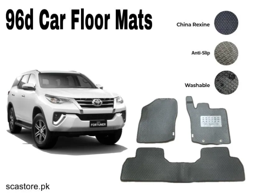 Toyota Fortuner 96 Car Floor Mats – Premium Leatherite Mats for Ultimate Protection & Luxury Image-1