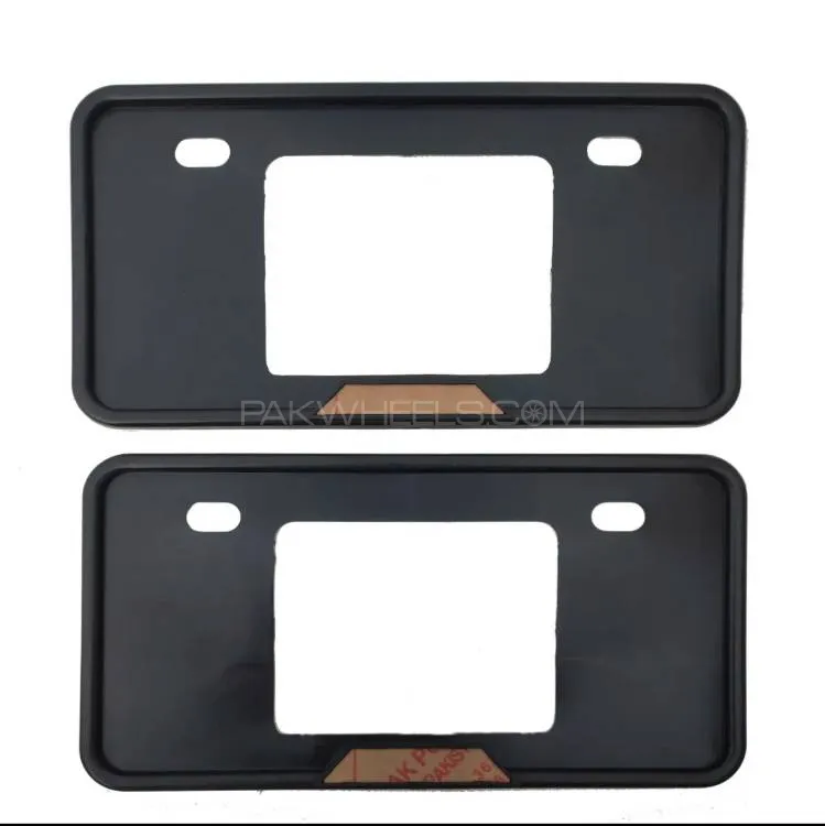 Ultra Slim Customized Car Number Plate Frame (Black) with Back View Camera Fitting easy to install Image-1