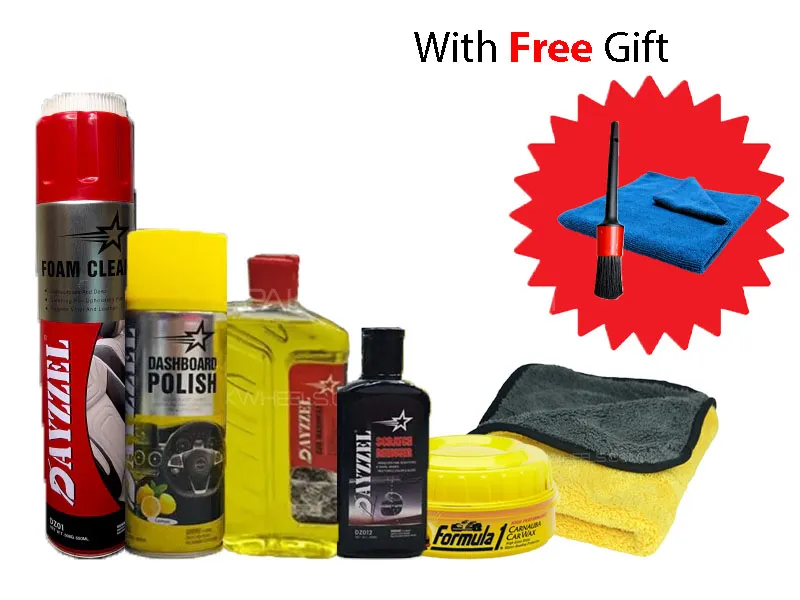 Car Care Kit High Quality Kit With Foam Cleaner Dashbourd Polish Car Shampoo Car Wax Towel  Scratch  Image-1