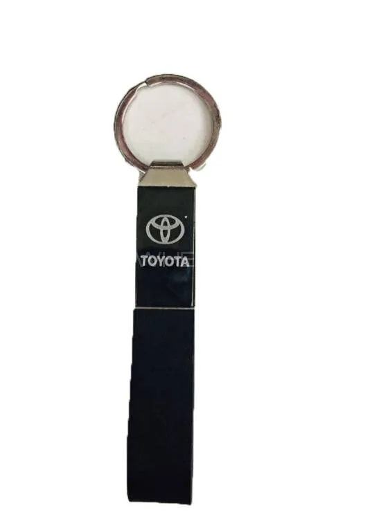 TOYOTA Car Key Chain Leather (1 Piece) Key Chain for Toyota Vehicles with Embossed Toyota Logo Image-1
