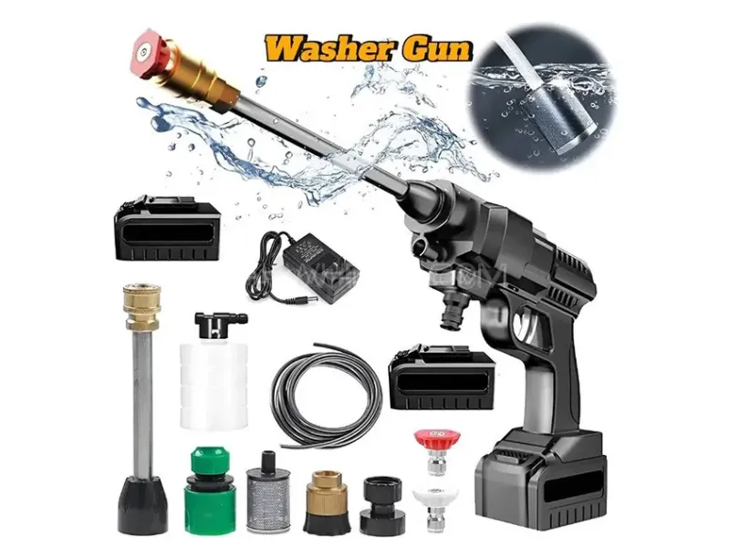Wireless Pressure Washer | Double Battery | For Solar, Car, Bike Wash Image-1
