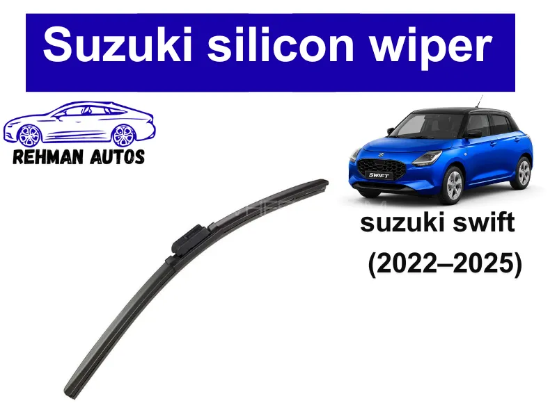Soft Rubber Wiper Blades (2-Pack) for Suzuki Swift (2022–2025) – Quiet, Streak-Free Performance Image-1