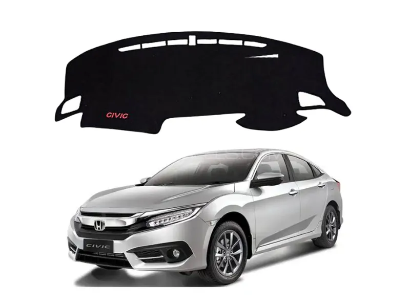 Velvet Dashboard Mat for Honda Civic 2016-2021 Image-1