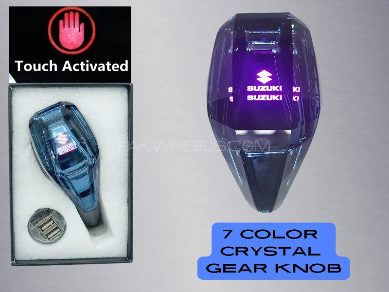 7 Color Light LED | Crystal Gear Shift Knob | Universal Decoration | For Suzuki | Logo Suzuki  Image-1