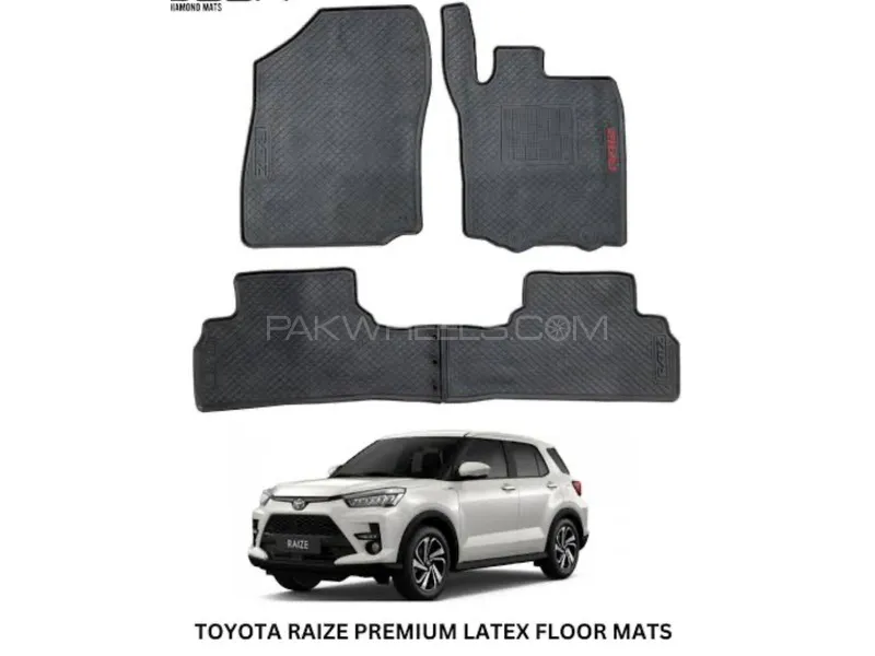 Toyota Raize China Rexine Floor Mat 3 PCS - Model 2019-2025  Quality 9-D Image-1