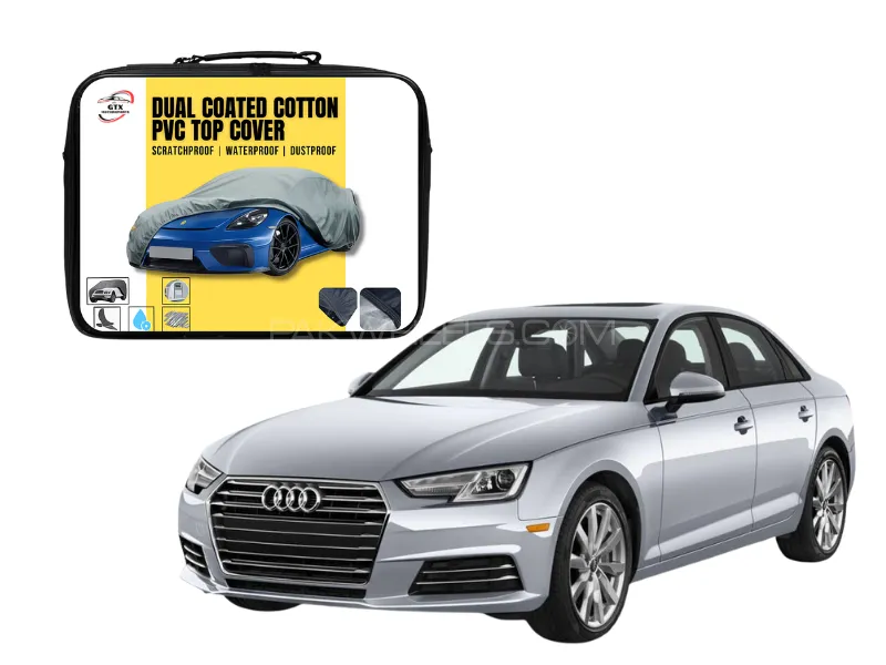 Dual Coated Cotton PVC Car Top Cover for Audi A4 | Waterproof, Dustproof & UV Resistant Image-1