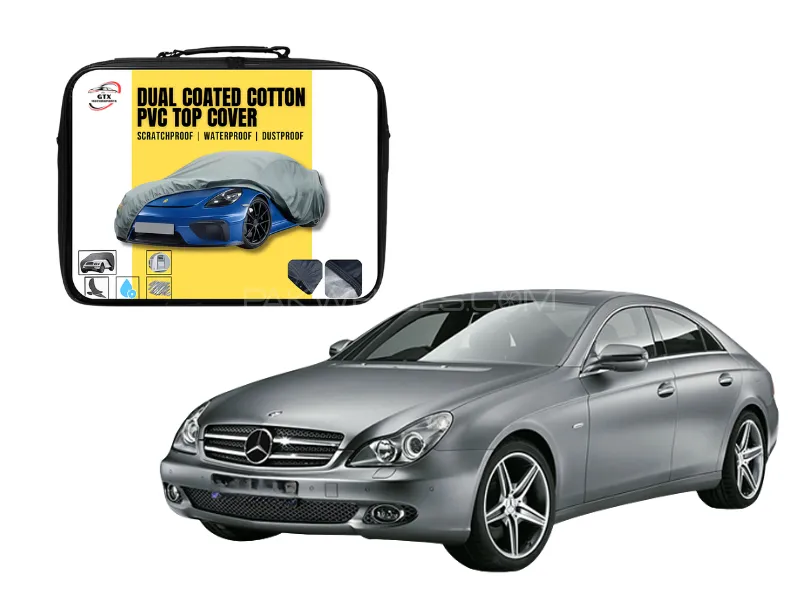 Dual Coated Cotton PVC Car Top Cover for Mercedes Benz CLS-Class CLS350 | Waterproof, Dustproof  Image-1