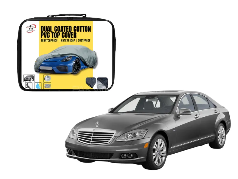 Dual Coated Cotton PVC Car Top Cover for Mercedes Benz S-Class S350 | Waterproof, Dustproof Image-1