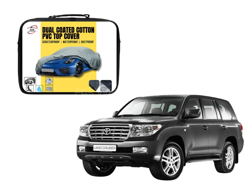 Dual Coated Cotton PVC Car Top Cover for Toyota Land Cruiser J200 2008–2021 | Waterproof, Dustproof  Image-1