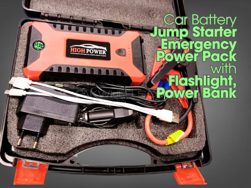 High Power | Anti Charge | Jump Starter | Power Bank Portable Power Bank | for Petrol & Diesel 2000C Image-1