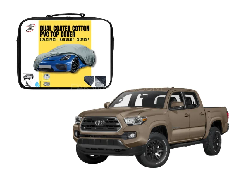 Dual Coated Cotton PVC Car Top Cover for Toyota Tacoma | Waterproof, Dustproof & UV Resistant Image-1