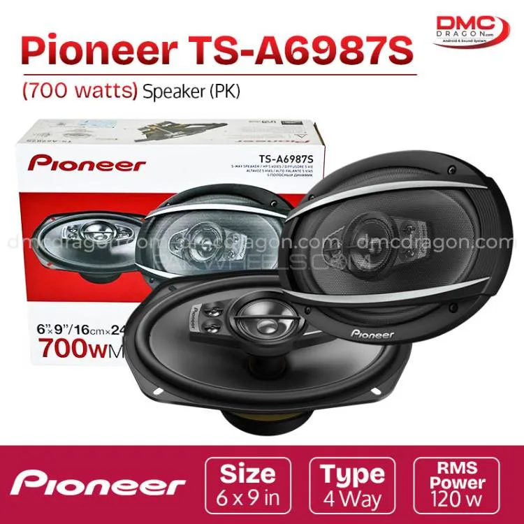 Pioneer TS-A6987S Speaker Four Way 700W 6x9in Replica Image-1