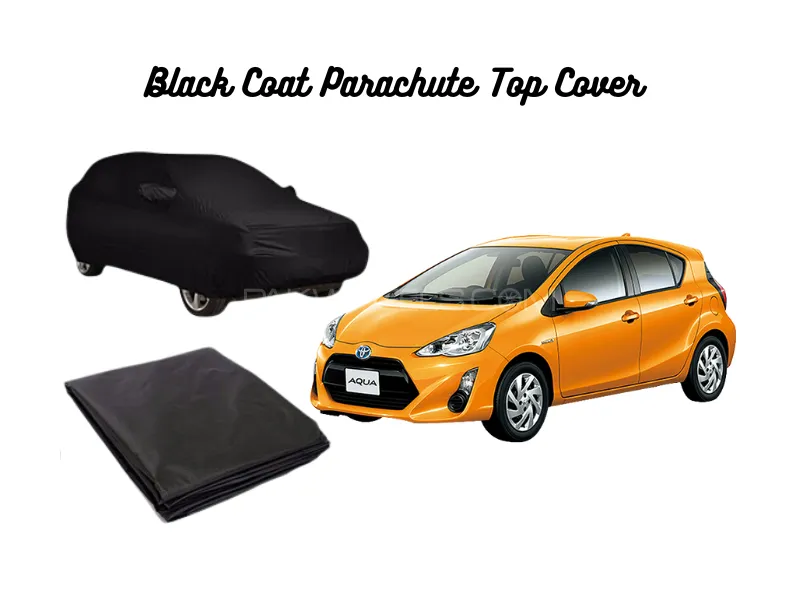 Toyota Aqua 2013–2020 Black Coat Parachute Top Cover Image-1