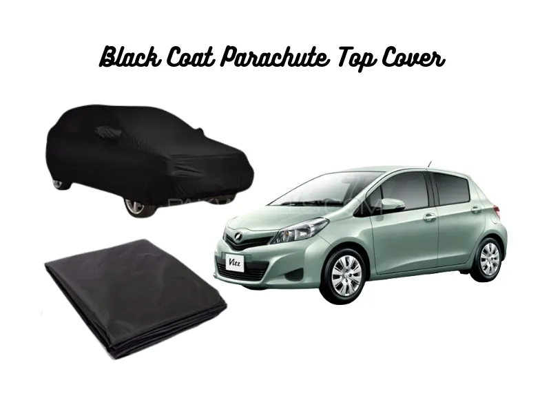 Toyota Vitz 2011–2014 Black Coat Parachute Top Cover Image-1