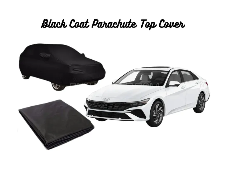Hyundai Elantra 2025 Black Coat Parachute Top Cover Image-1
