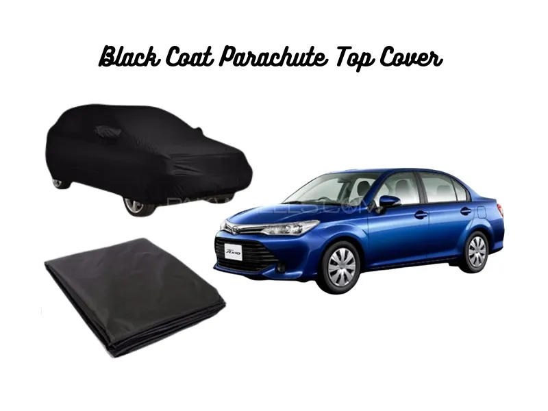 Toyota Corolla Axio 2013–2021 Black Coat Parachute Top Cover Image-1
