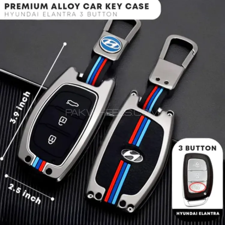 Hyundai Elantra Protective  Zinc Alloy Remote Key Cover Image-1