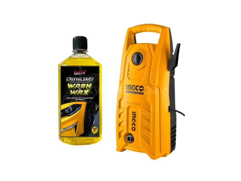 Ingco HPWR14008 High Pressure Washer – 1400W, 130 Bar - Free 500ML Shampoo Image-1