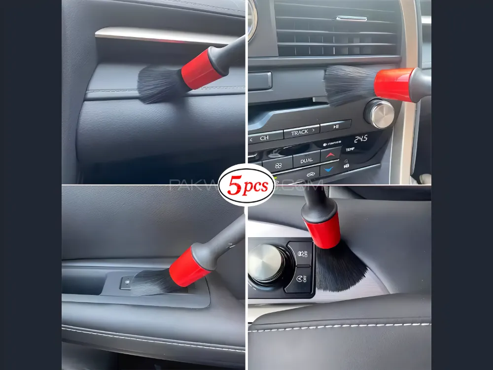 5Pcs Car Detailing Brush Set Wheel & Rim Cleaning - Interior & Exterior Premium Detailing Brush Set. 5Pcs Car Detailing Brush Set Wheel & Rim Cleaning - Interior & Exterior Premium Detailing Brush Set. Image-3