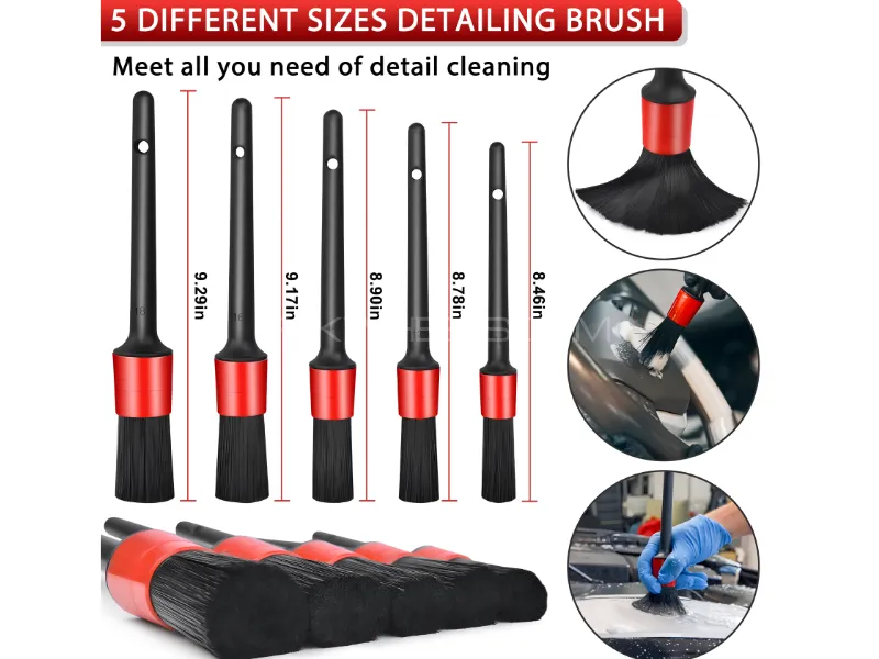5Pcs Car Detailing Brush Set Wheel & Rim Cleaning - Interior & Exterior Premium Detailing Brush Set. 5Pcs Car Detailing Brush Set Wheel & Rim Cleaning - Interior & Exterior Premium Detailing Brush Set. Image-8