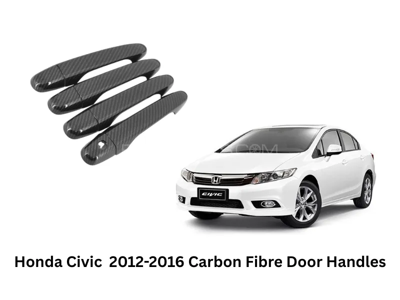 Honda Civic Rebirth Carbon Fiber Door Handle Covers Image-1