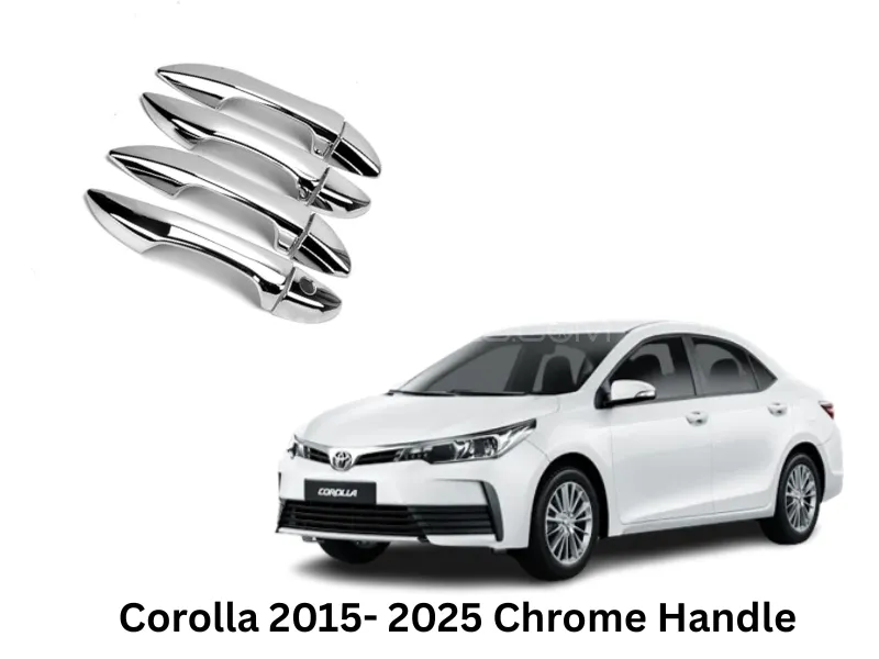 Toyota Corolla Door Handle Covers Chrome - Model 2014 - 2025 Image-1