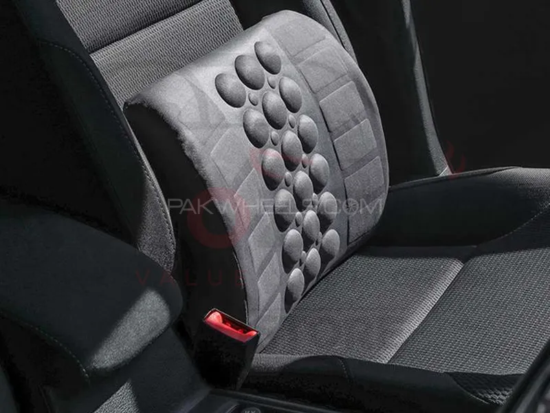 Universal Imported Leather Style Backrest | Breathable Pillow Back Support Cushion - Black Universal Imported Leather Style Backrest | Breathable Pillow Back Support Cushion - Black Image-2