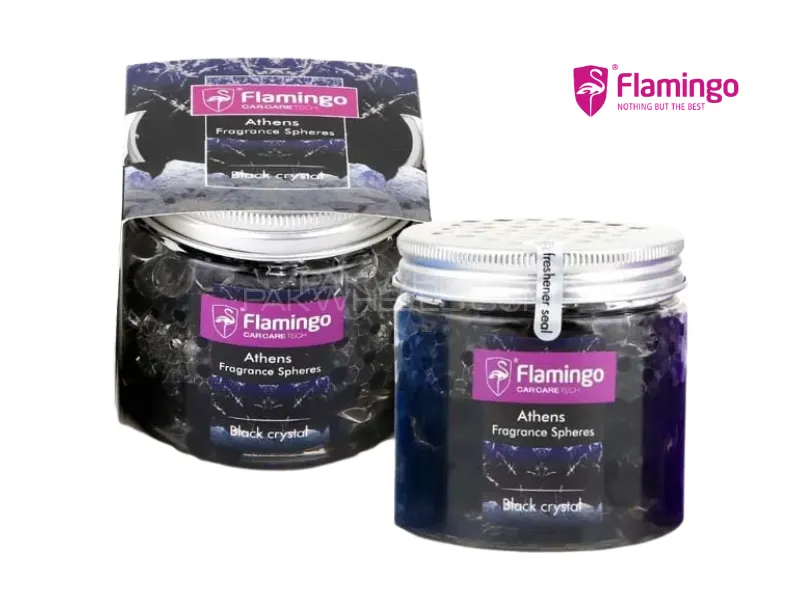 Flamingo Athens Spheres Air Freshener – Black Crystal | Long-Lasting Fresh Scent Image-1