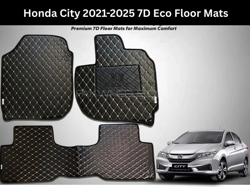Honda City 2021-2025 7D ECO  Car Floor Mats – Premium All-Weather Protection Image-1