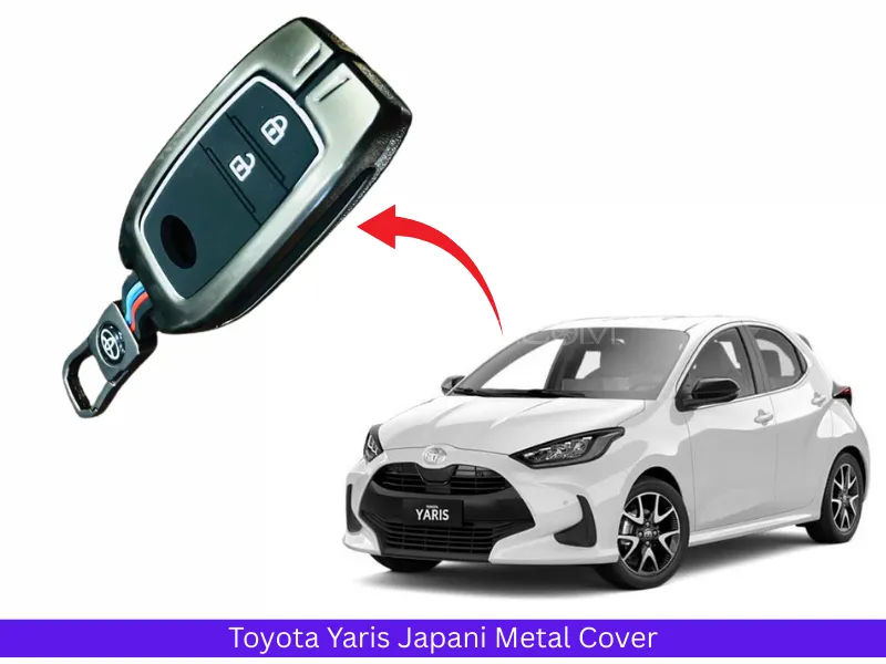 Toyota Yaris (Japanese) Metal Key Cover – Premium Protection & Stylish Design Image-1
